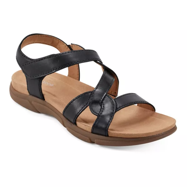 Сандалии Minny женские с переплетением ремешков Easy Spirit, цвет black leather