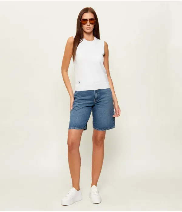 Топ slim fit Polo Ralph Lauren, белый — фото 2