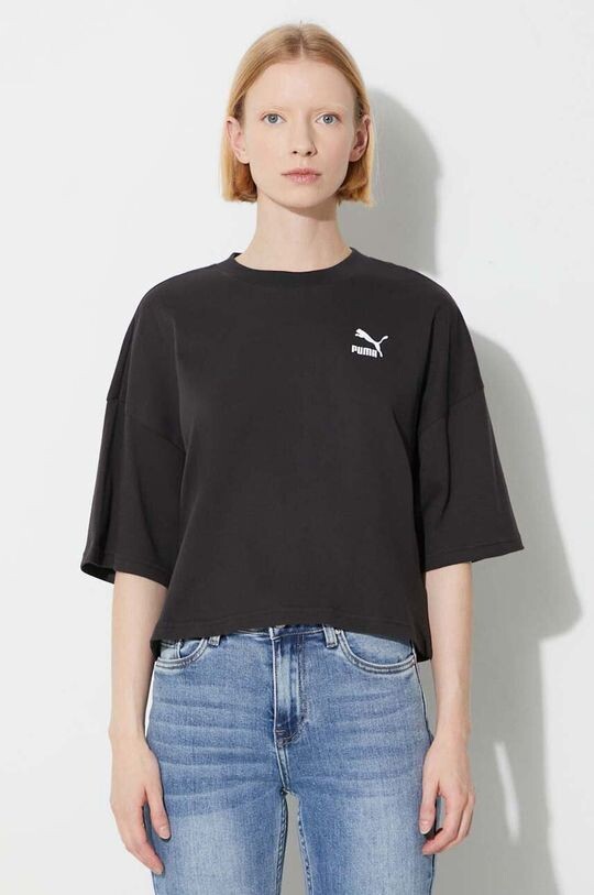 

Хлопковая футболка Puma, черный
