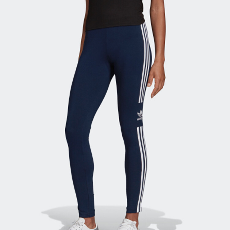 Трикотажные спортивные штаны женские студенческие темно-синие Adidas Originals — фото 3