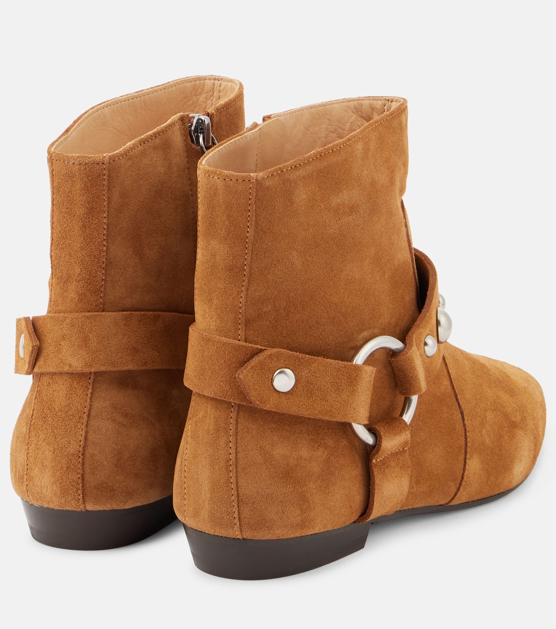Ботильоны Siago из замши с декором Isabel Marant, Cognac — фото 3