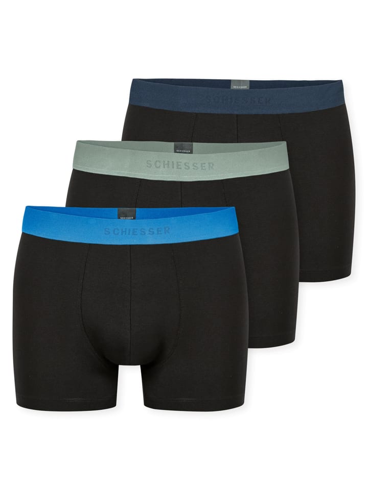 

Боксерские трусы Schiesser, цвет indigo, khaki, aquarium