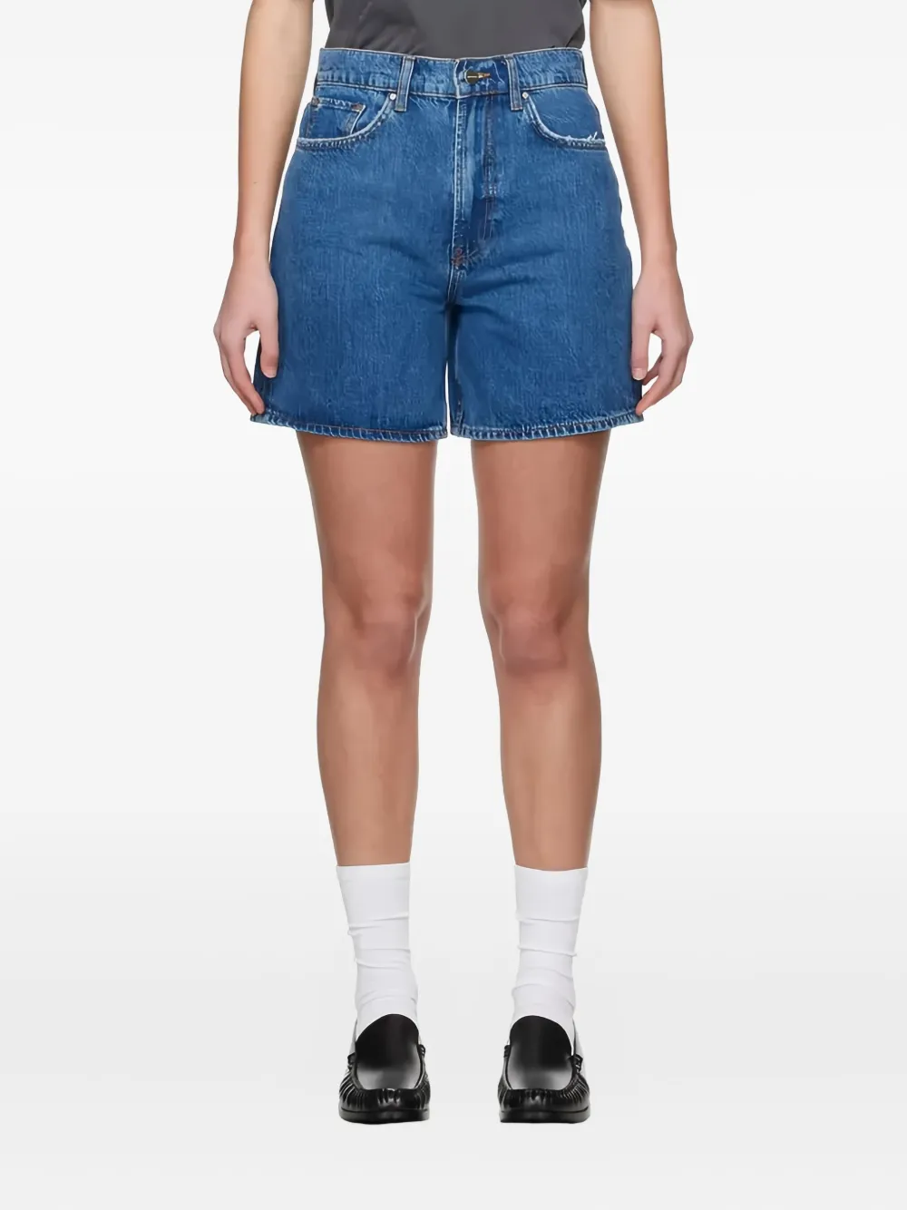 

Шорты из хлопкового денима ANINE BING, синий