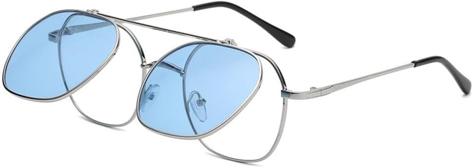 

Классические солнцезащитные очки-раскладушки в стиле стимпанк для мужчин, винтажные солнцезащитные очки в металлической оправе для женщин, ретро-очки с защитой от УФ-излучения UV400 TKKTLLT, C4silver-blue