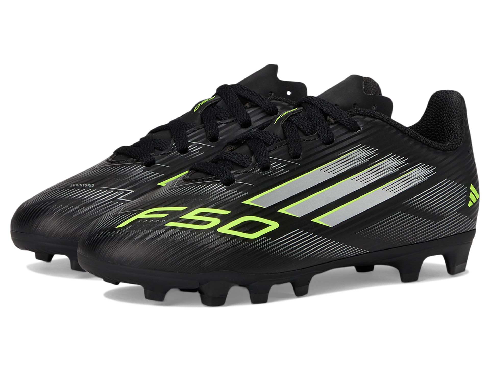 

Кроссовки Unisex adidas Kids F50 Club Firm Ground/Multi Ground Cleats, цвет Black/Iron Metallic/Lucid Lemon