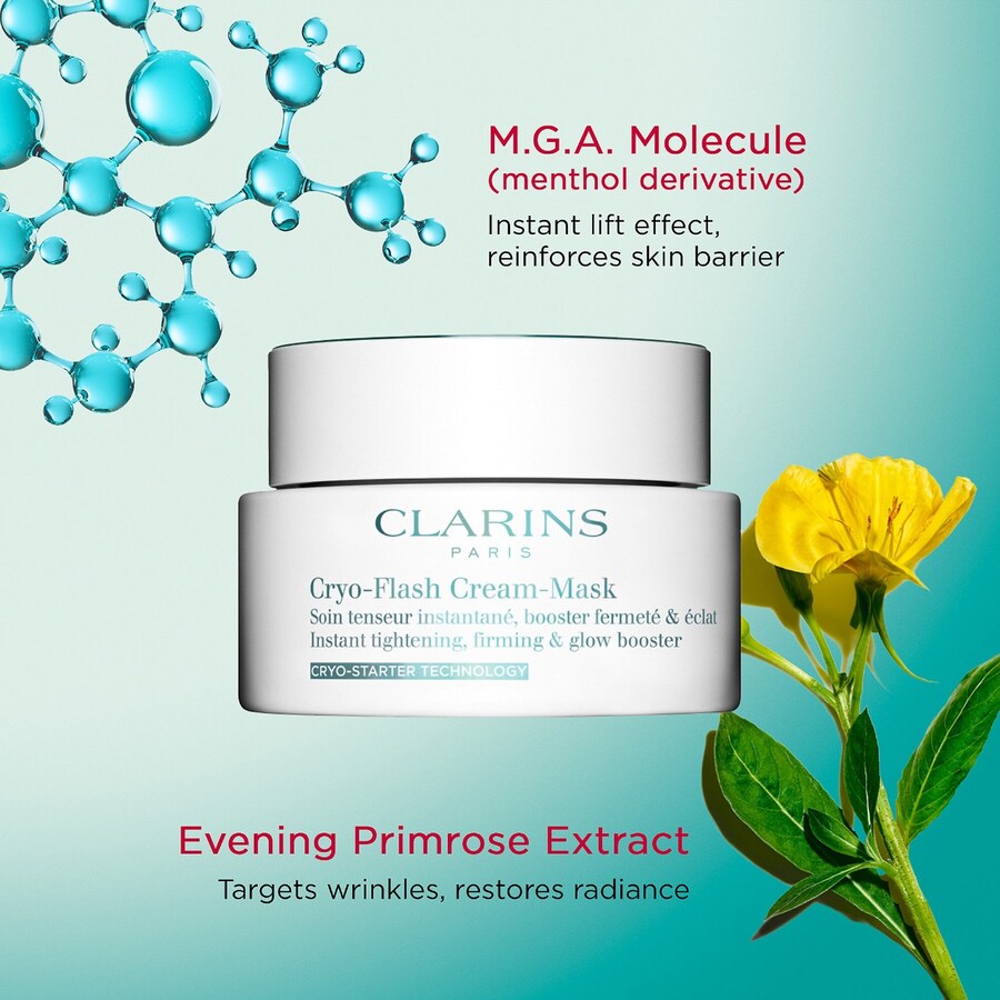 Маска для лица Clarins — Крио-флэш с мгновенным лифтинг-эффектом и эффектом сияния, 75 г — фото 3