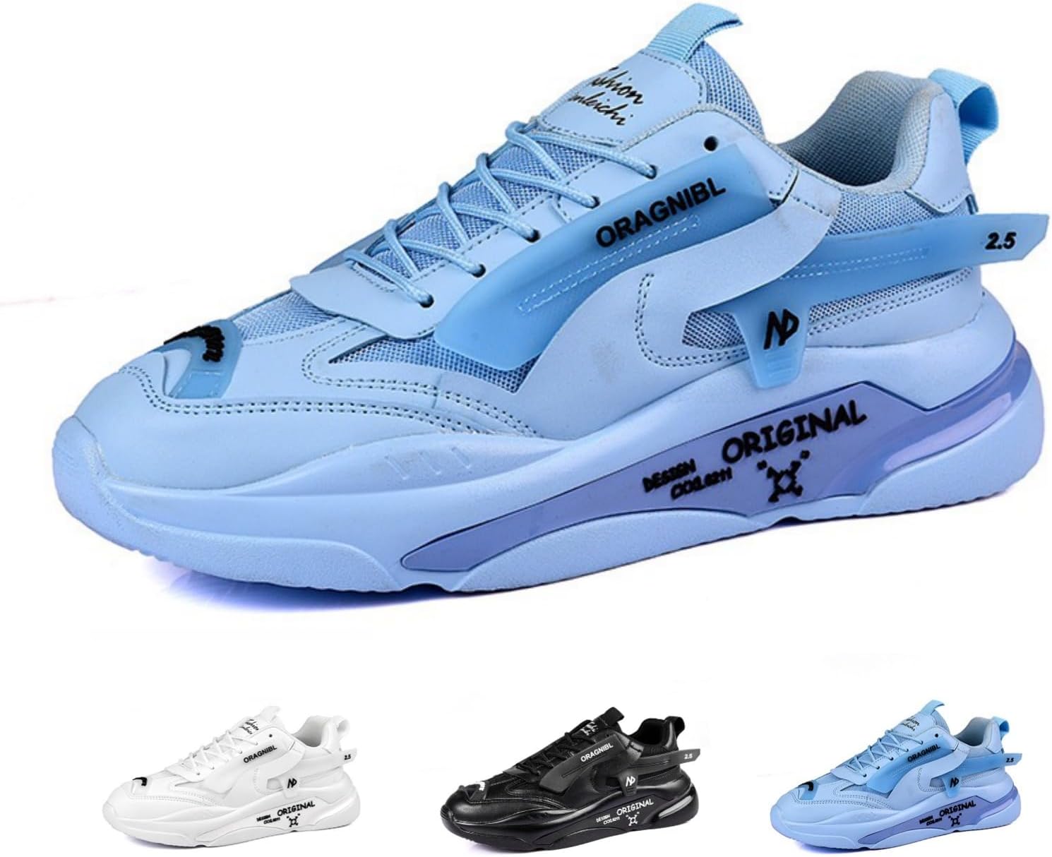 

Мужские стильные массивные кроссовки MACEFIL, низкие, с дышащей сеткой, повседневные модные кроссовки для мужчин, синий