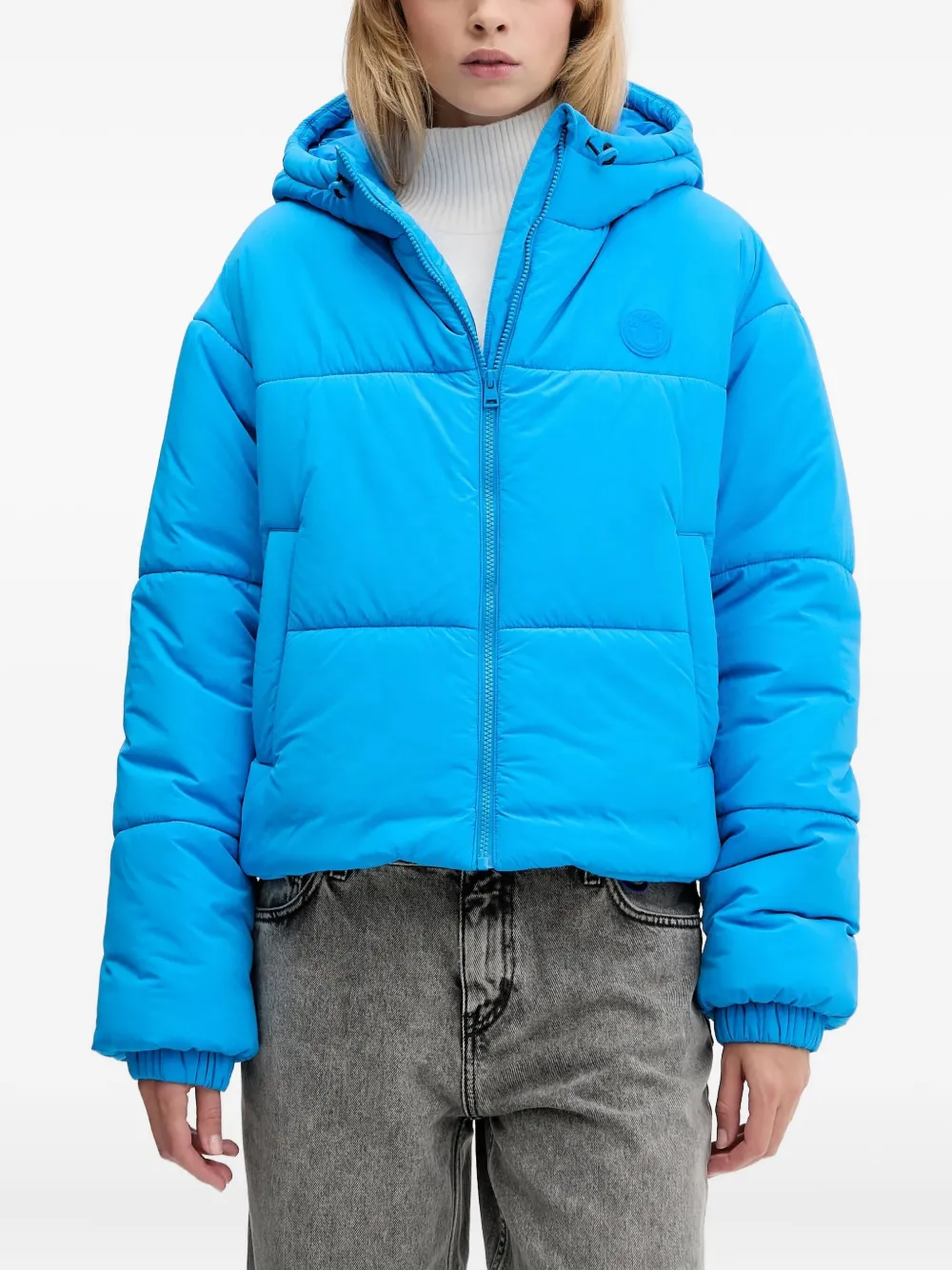 

Утеплённая куртка с капюшоном Hugo, синий