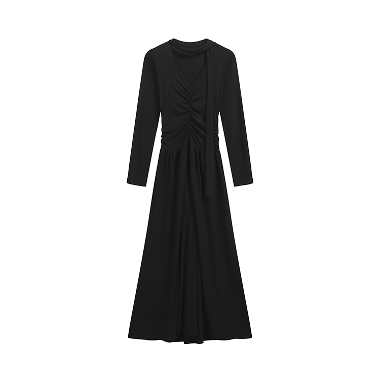 

Женское платье с длинными рукавами MOMMANWA, черный