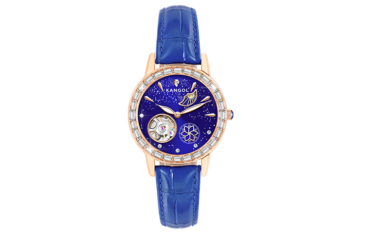 

KANGOL Часы Women's Watch, Blue Strap Gold Case Blue Dial Goddess Edition