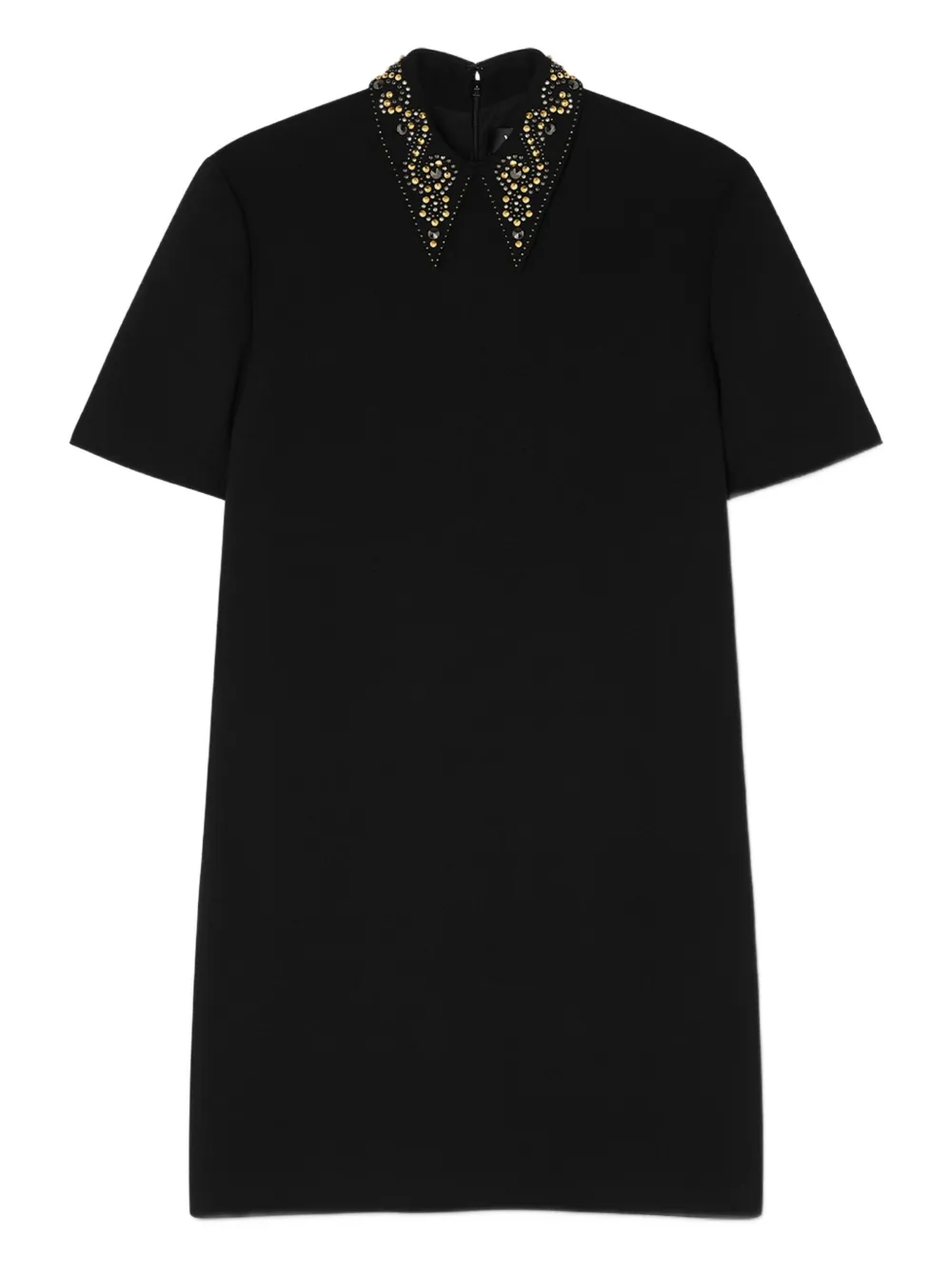 

Декорированное платье мини VERSACE, черный