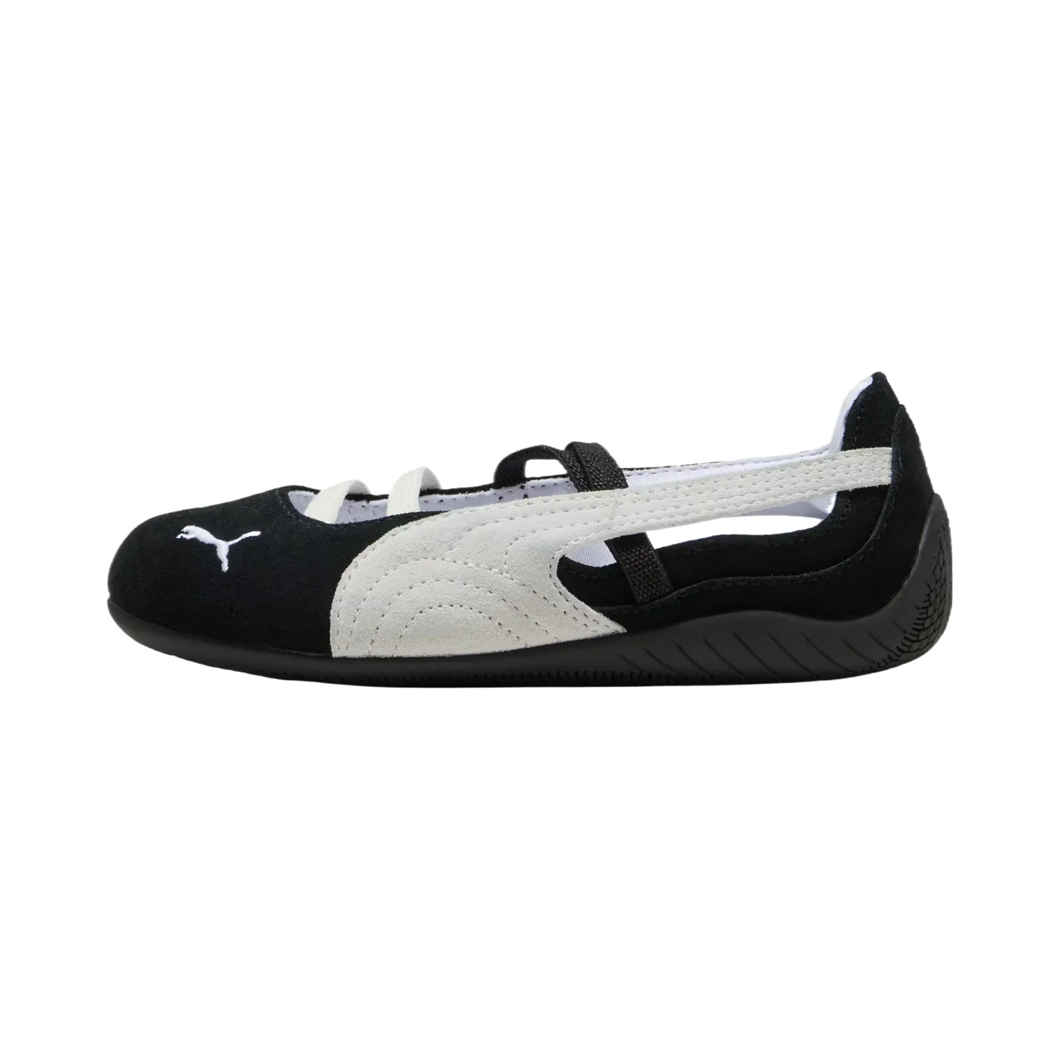 Танцевальные туфли Speedcat Cow Leather Slip Resistant Low top для детей PUMA, PUMA Black-PUMA White-Warm White