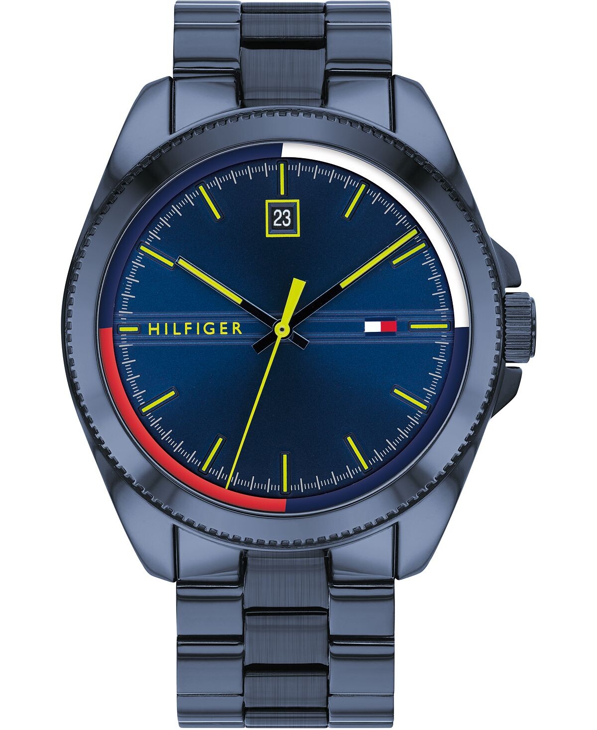 

Мужские синие часы-браслет из нержавеющей стали 44 мм Tommy Hilfiger