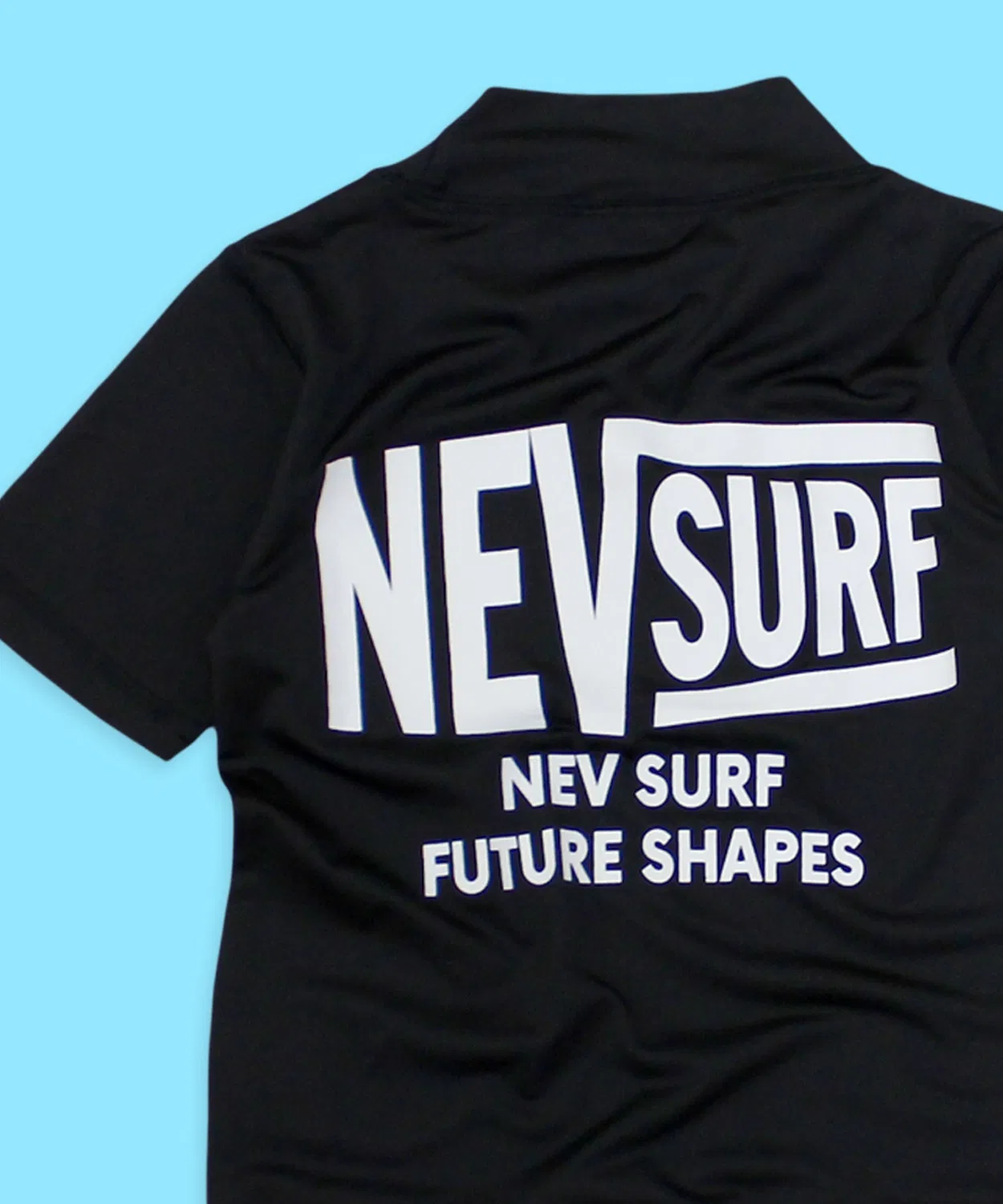 Рашгард с коротким рукавом NEV SURF с принтом, чёрный