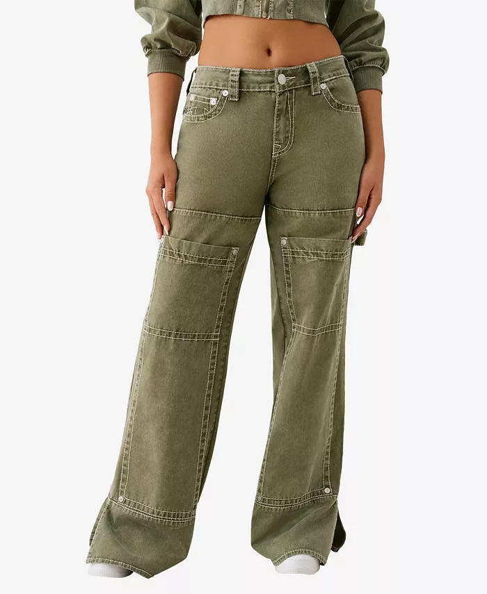 

Женские джинсы Bobbi Big T Baggy Carpenter True Religion, коричневый/бежевый