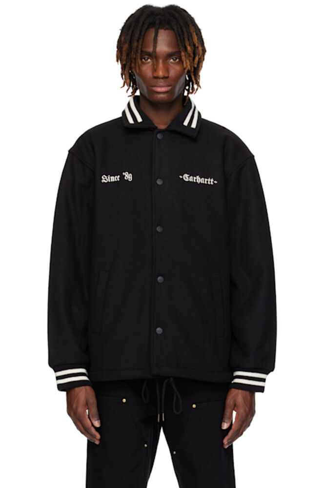 

Черная шерстяная куртка-бомбер Coach Carhartt Work In Progress