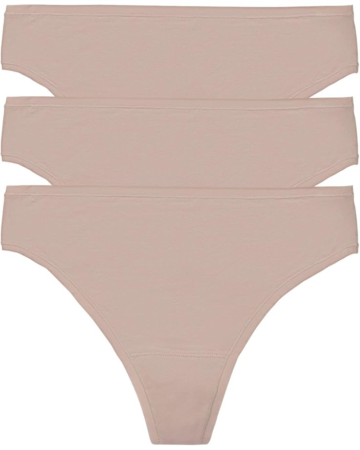 

Женские трусы Natori Bliss Bare Cotton Thong 3-pack, Cafe