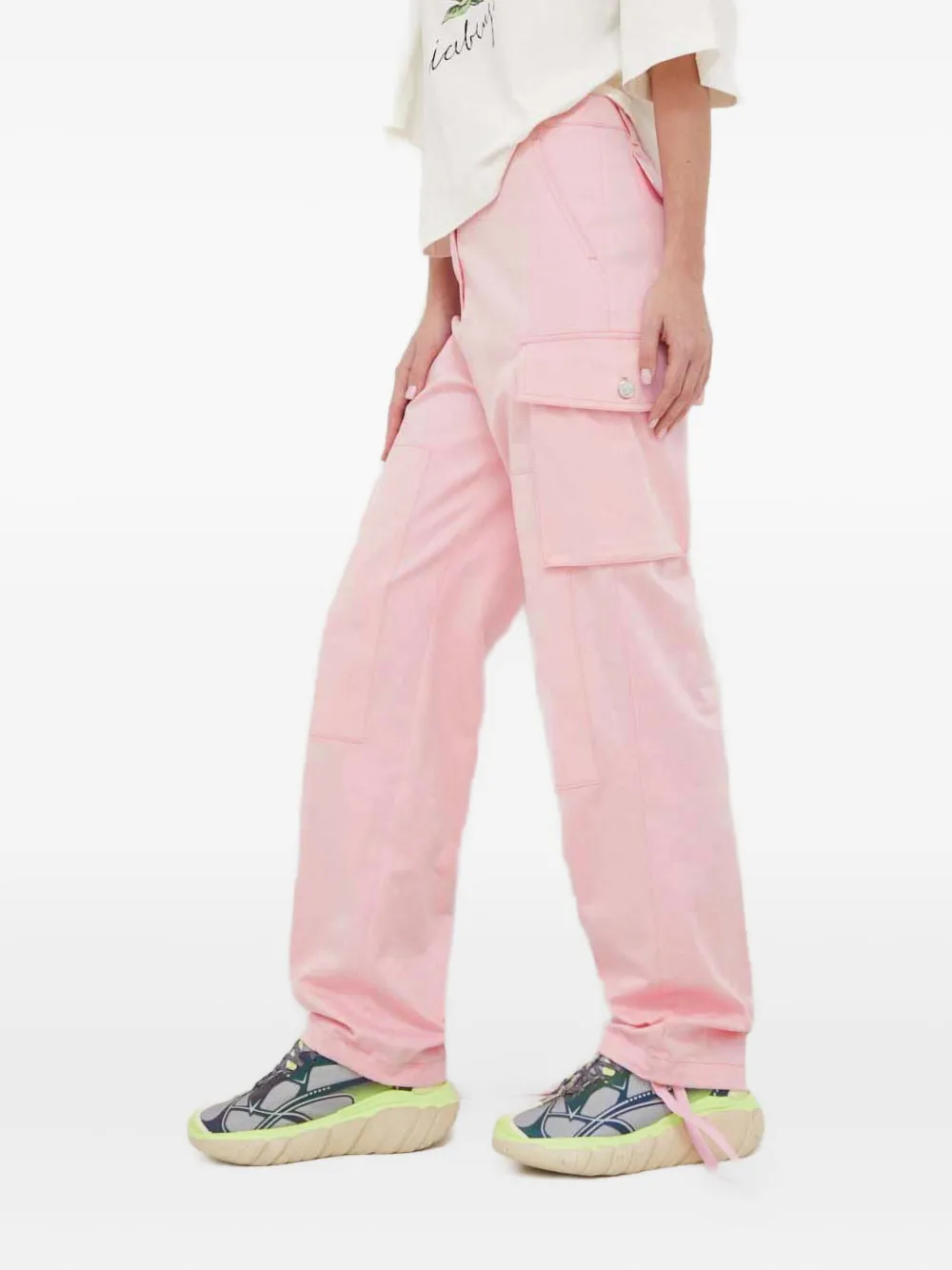 

Брюки с накладными карманами Moschino Jeans, розовый