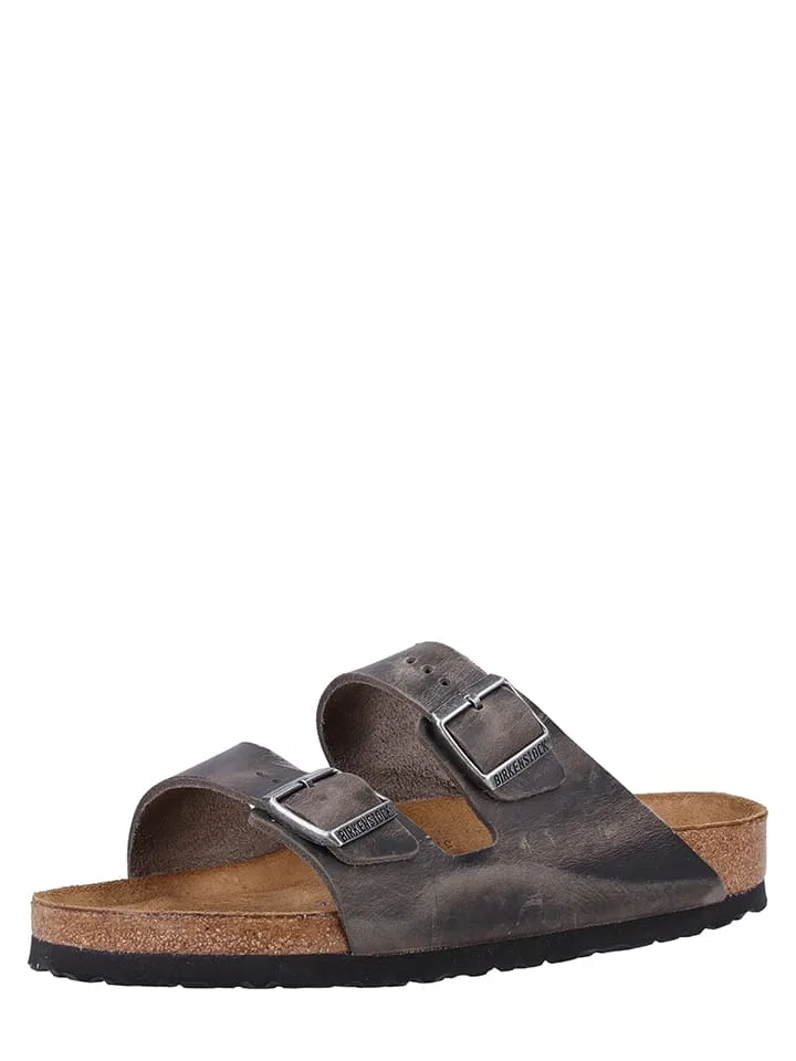 Сандалии кожаные Arizona, Birkenstock, коричневый