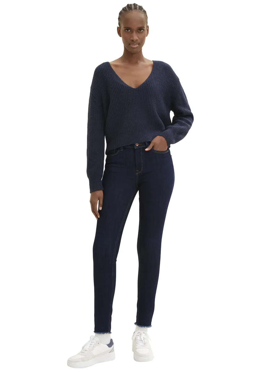 

Джинсы TOM TAILOR до щиколотки "Extra Skinny Ankle Jeans" с потертыми манжетами на штанинах Tom Tailor Denim, синий