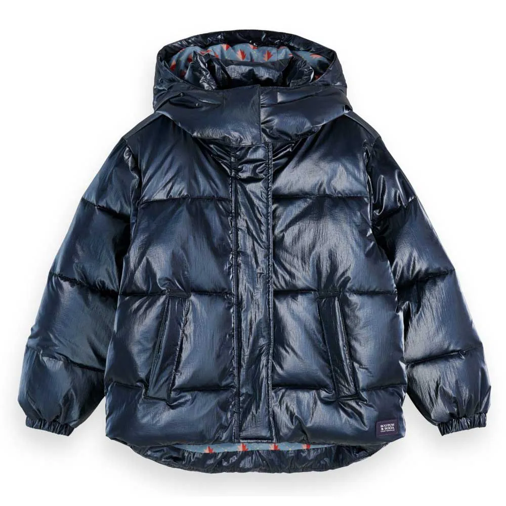 

Куртка Scotch & Soda Short Metallic puffer, синий