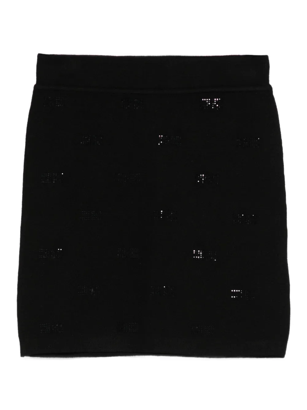 

Мини-юбка, украшенная кристаллами Elisabetta Franchi Kids, черный