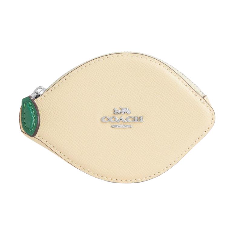 

COACH Женский миниатюрный кожаный кошелёк для монет жёлтый, Yellow