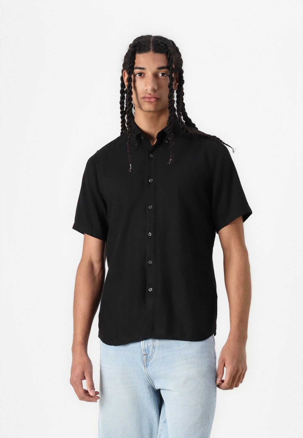 

Рубашка TRADITIONAL COLLAR Abercrombie & Fitch, черный