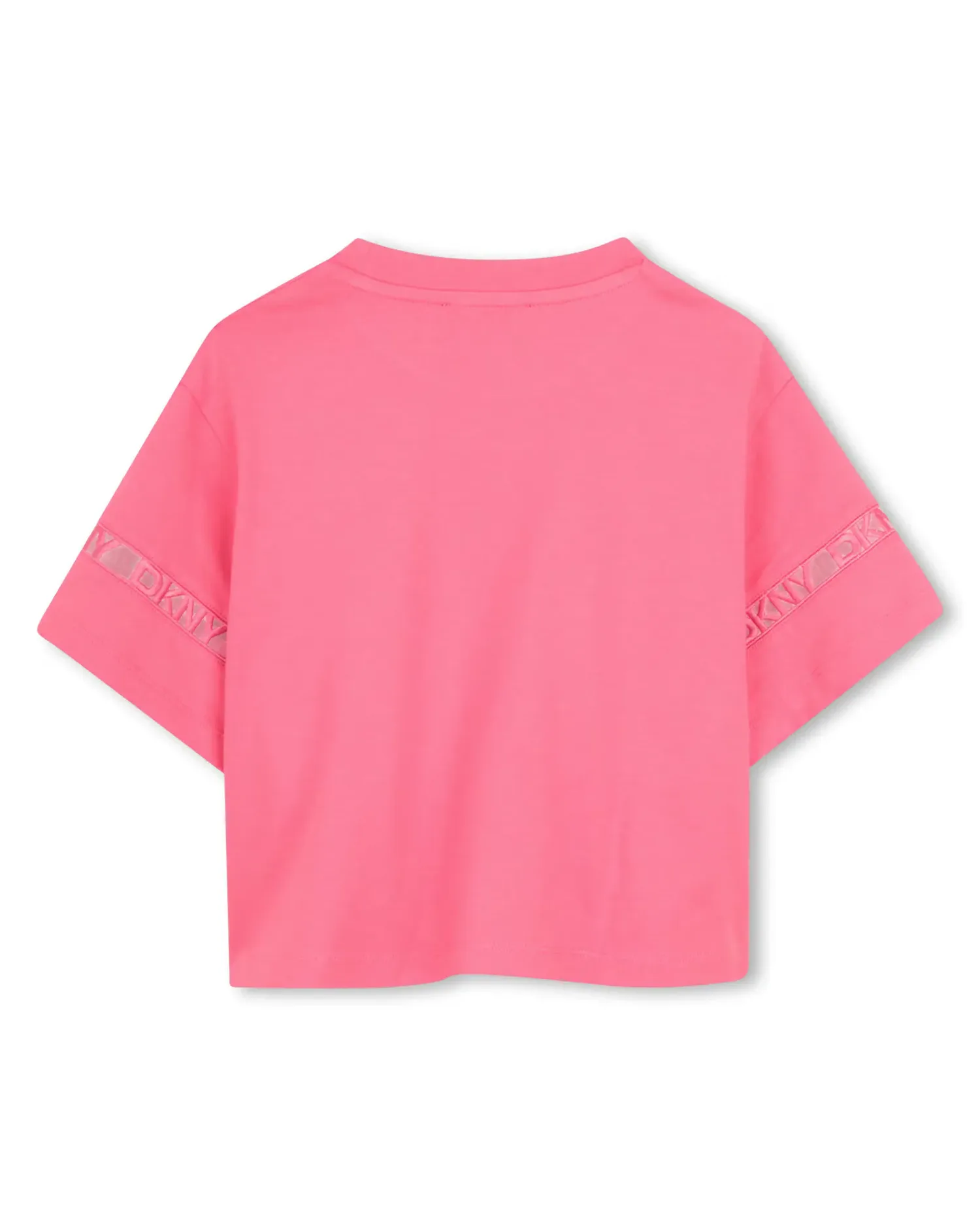 Детская однотонная хлопковая футболка DKNY, Natural — фото 3