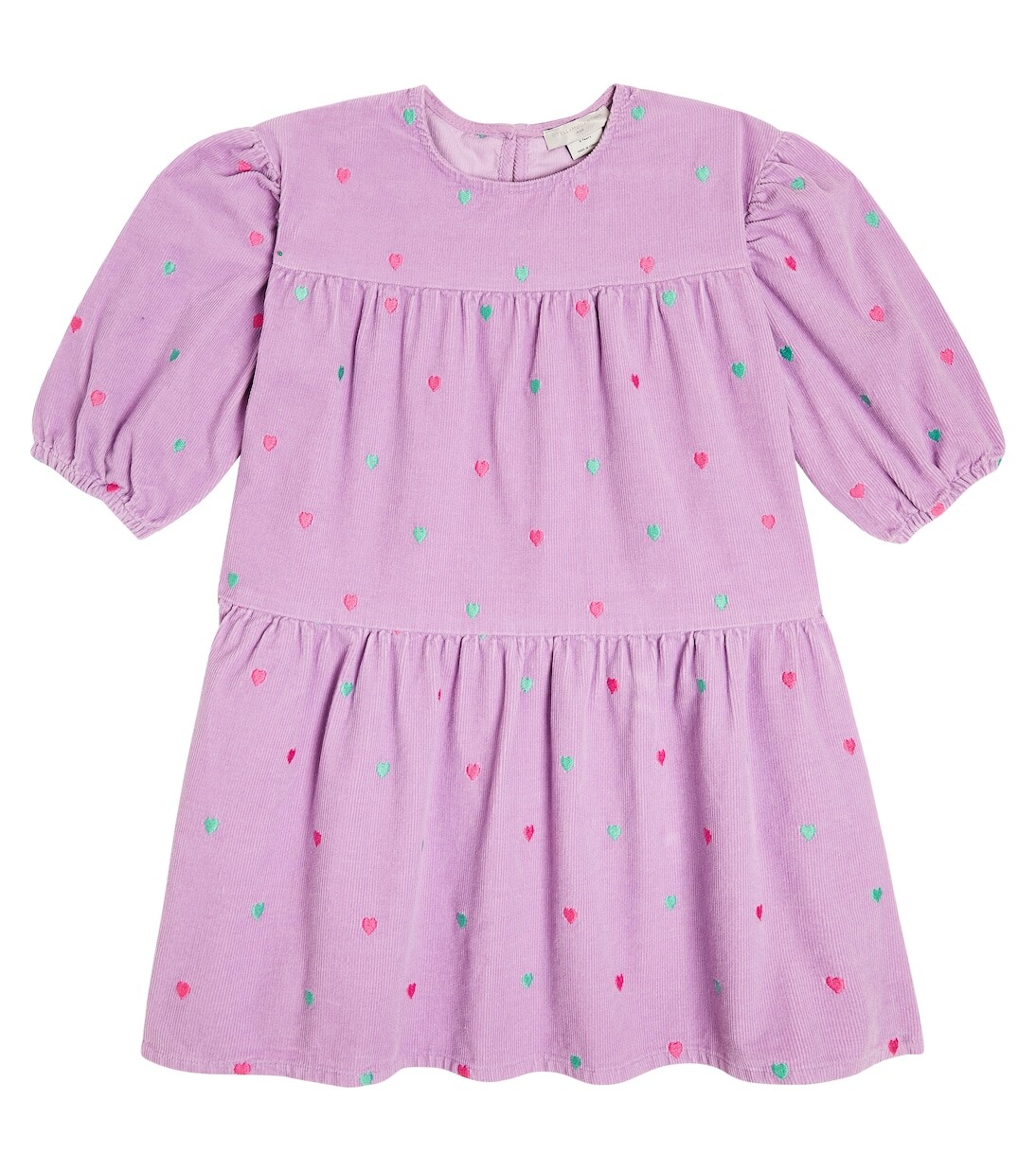 

Вельветовое платье с вышивкой Stella Mccartney Kids, фиолетовый