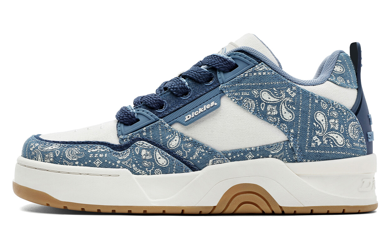 

Кроссовки Dickies Skateboarding Shoes Men Low-top White/Blue, белый/синий