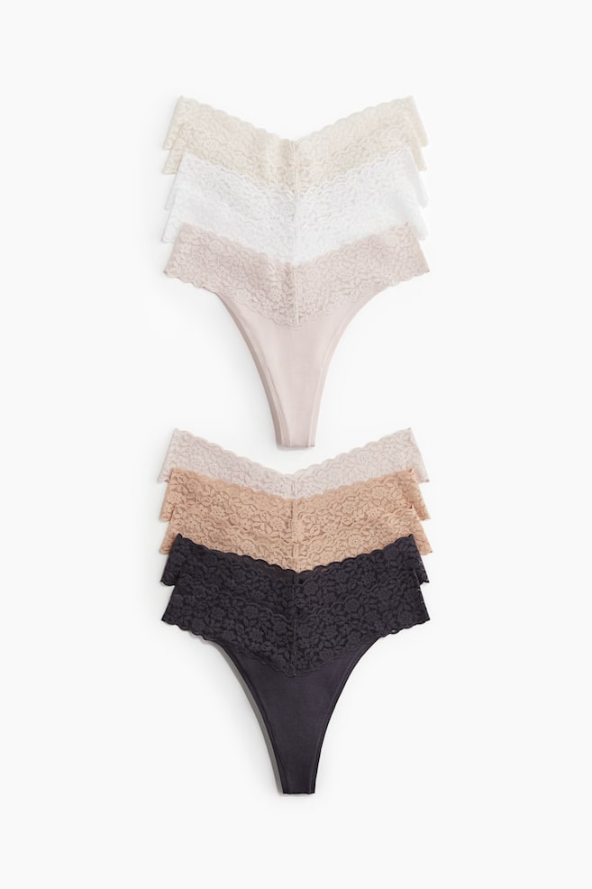 

10 кружевных стрингов H&M, мультиколор
