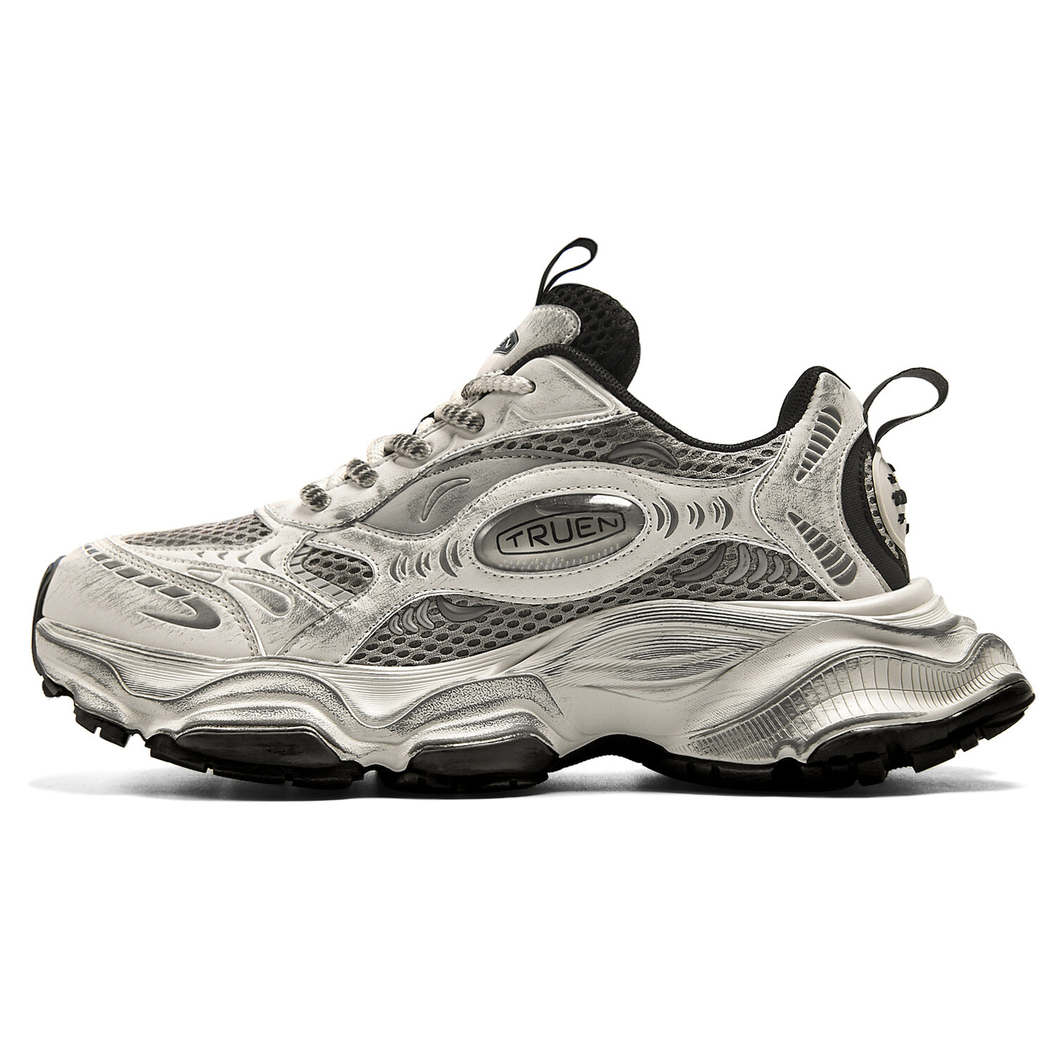 

TRUE-N TRUEN Bubble Collection нескользящие дышащие утепляющие низкие массивные кроссовки унисекс бежевые [потертый стиль], цвет Beige[Distressed Style]