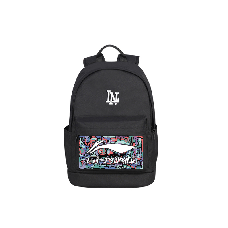

LINING Полиэстеровый рюкзак унисекс черный, Black Multicolor Basketball