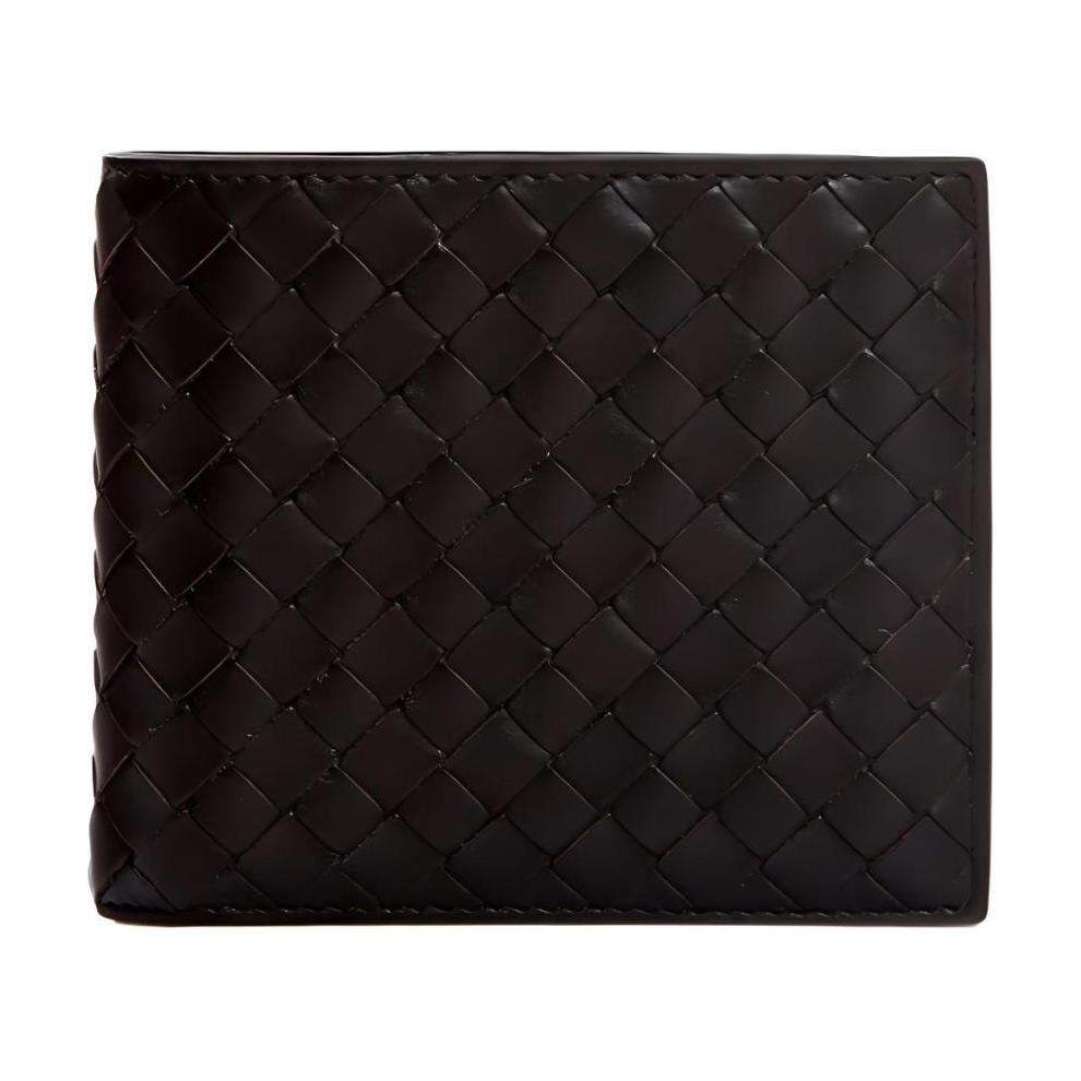 

Кожаный кардхолдер, мужской бумажник тёмный кофе Bottega Veneta