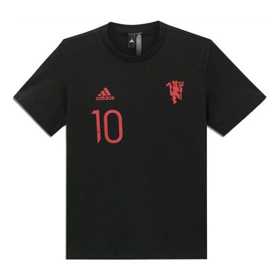 

Футболка adidas Mufc Gfx T 10 Manchester United Soccer/Football Sports Short Sleeve Black, мультиколор