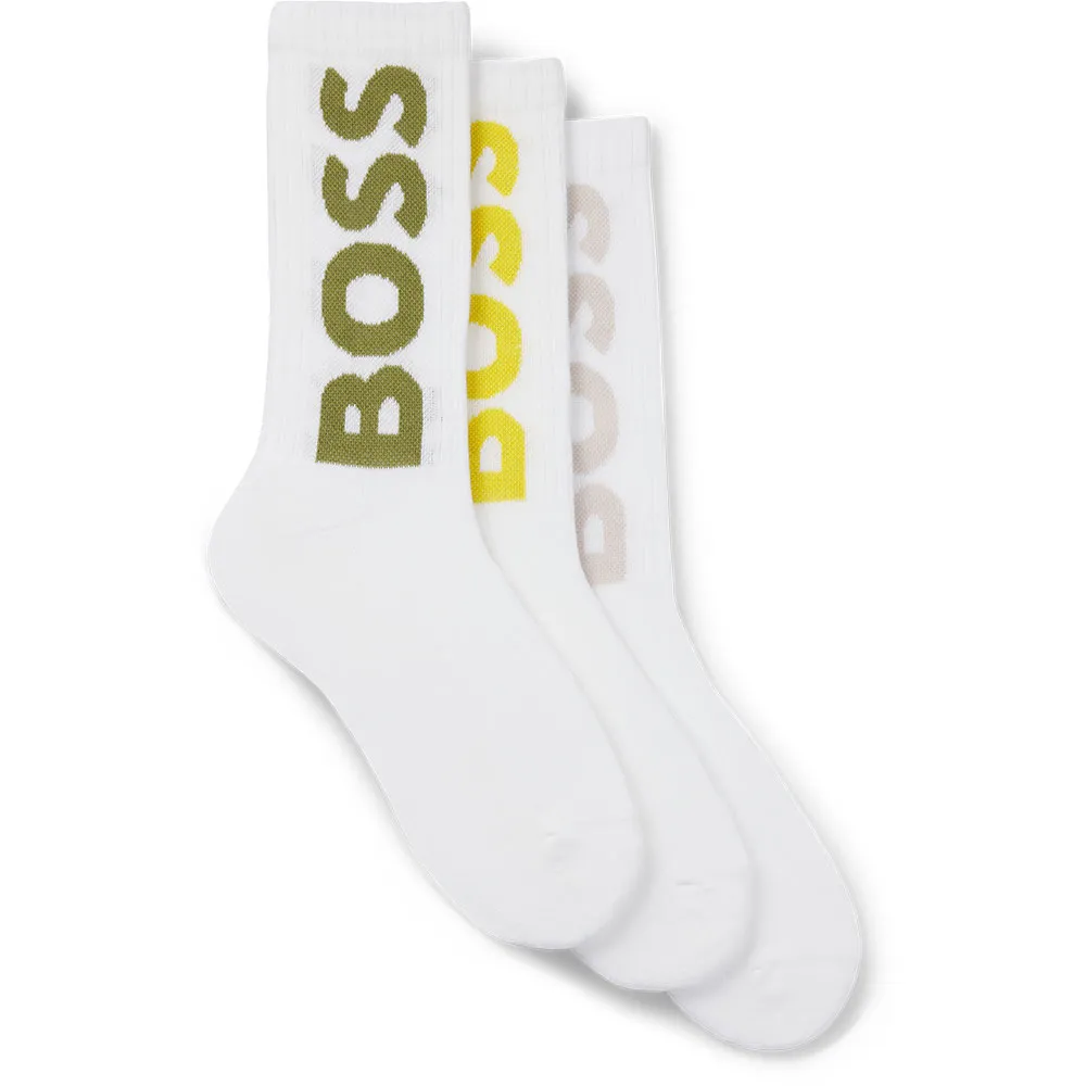 

Носки 3 шт BOSS Rib Logo 10263518 01, белый
