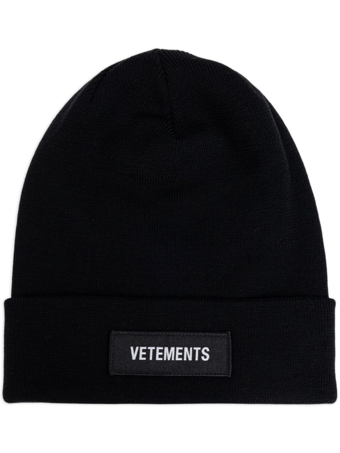 

VETEMENTS шерстяная шапка-бини с логотипом, черный