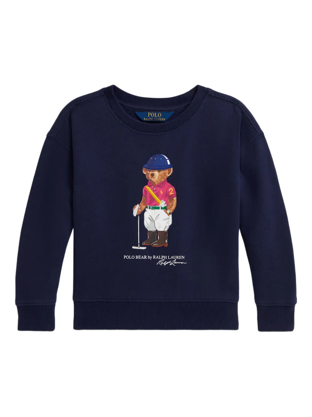 

Флисовая толстовка с принтом Polo Bear Polo Ralph Lauren Kids, синий