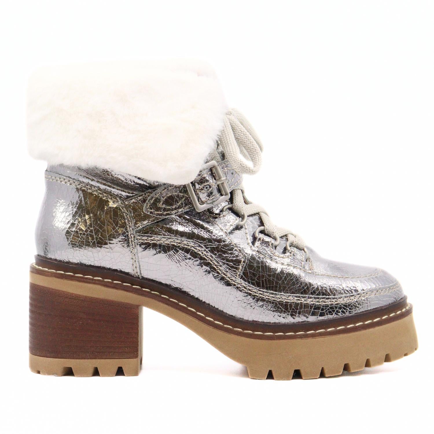 Женские уютные ботинки Jasper Hiker в бледно-металлическом оттенке Free People, Pale Pewter