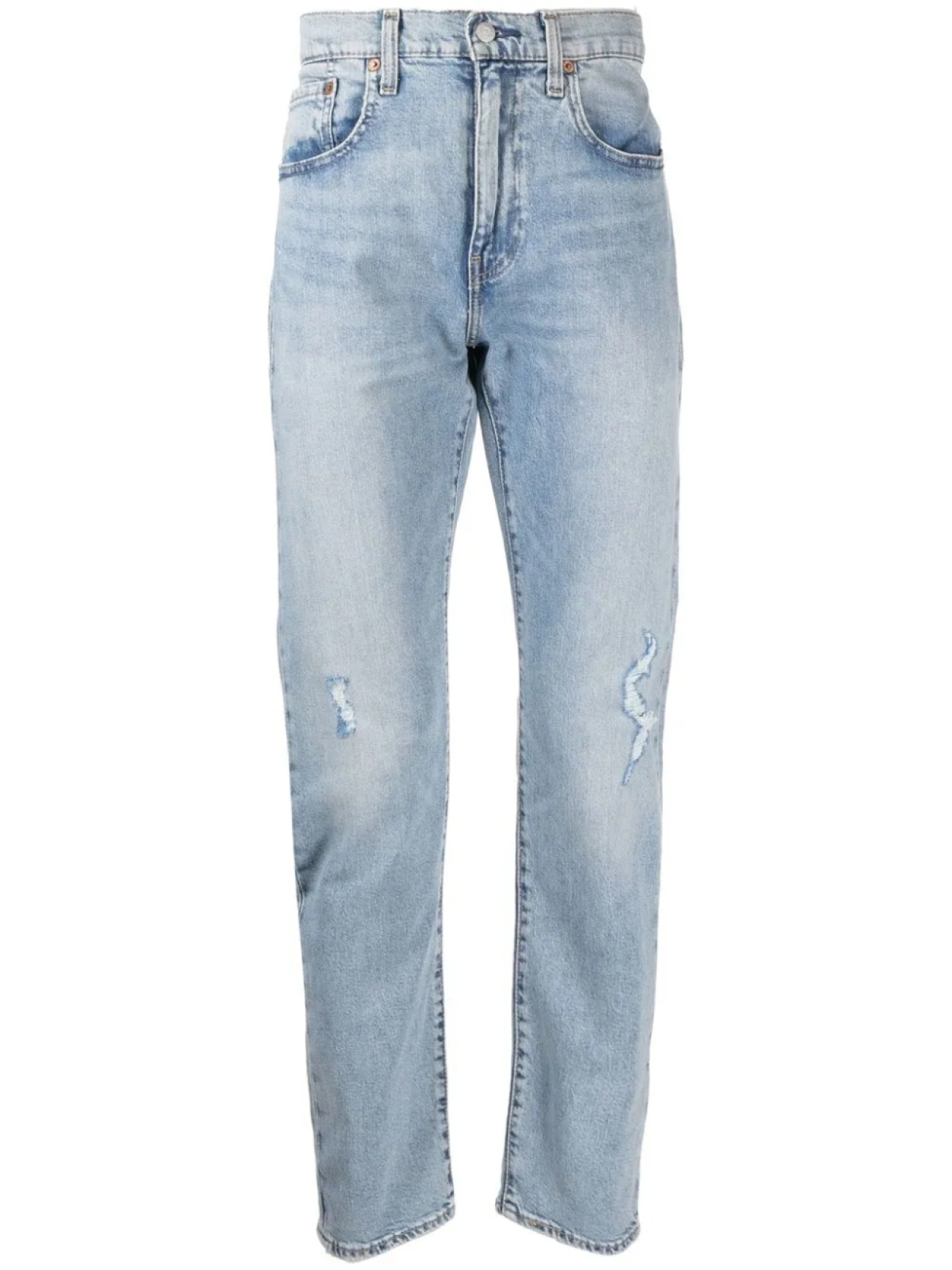 

Джинсы прямого кроя с рваными деталями Levi's, синий
