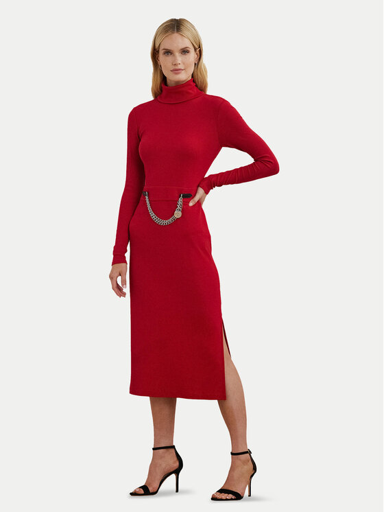 

Облегающее трикотажное платье 250951822002 Lauren Ralph Lauren, красный