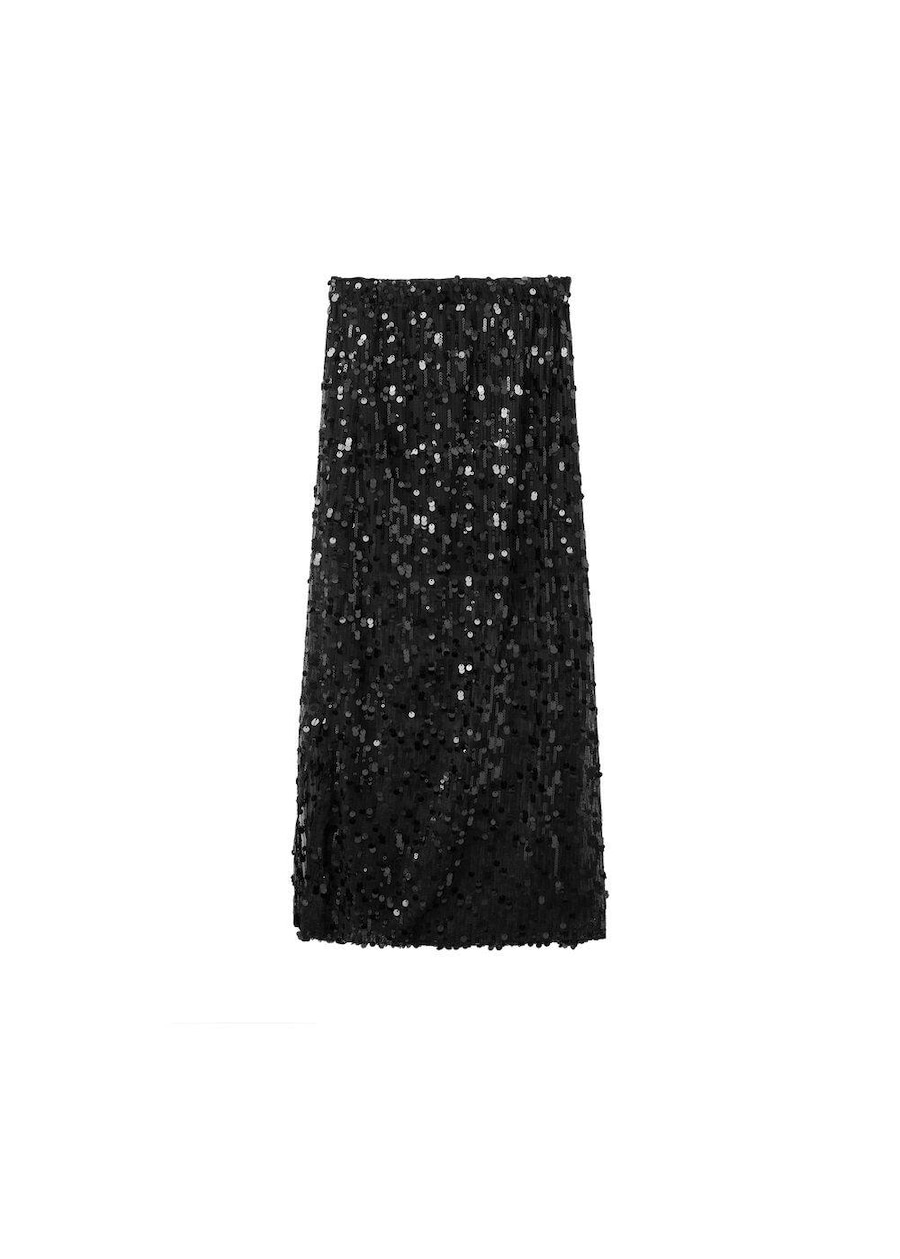 

Юбка MANGO TEEN Glitter, черный