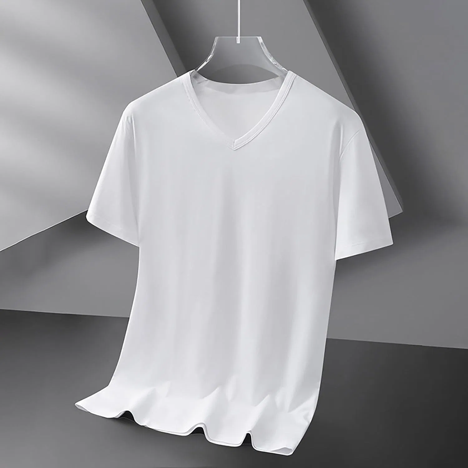 Футболка с длинным рукавом, утяжелённая, хлопковая, Athletic Stretch, белый, #04-muscle T-shirts — фото 2