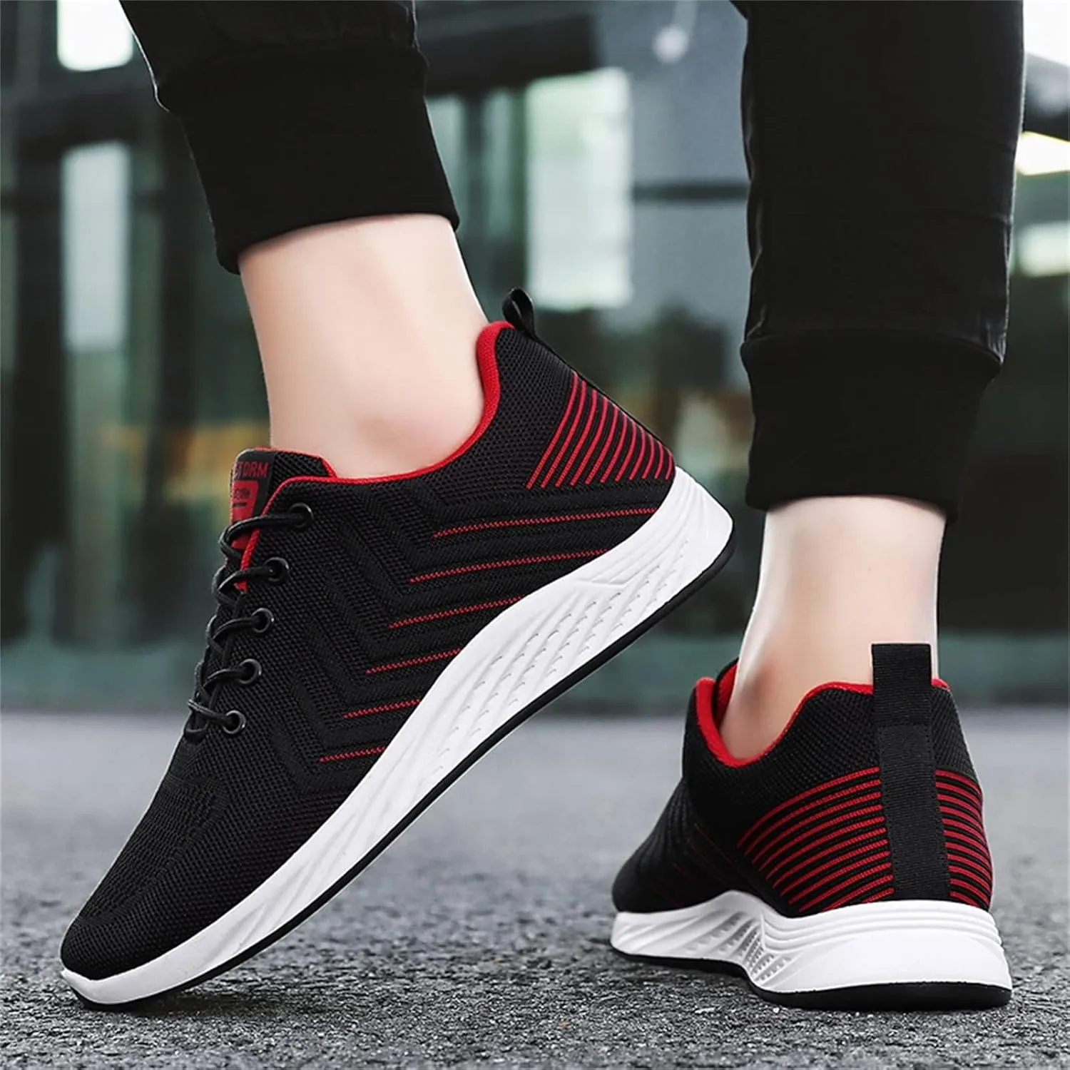 Мужская модная летняя и осенняя одежда, уютные носки Lite Adapt V3 в шортах, однотонные, для кроссовок, невидимые Generisch, красный — фото 4
