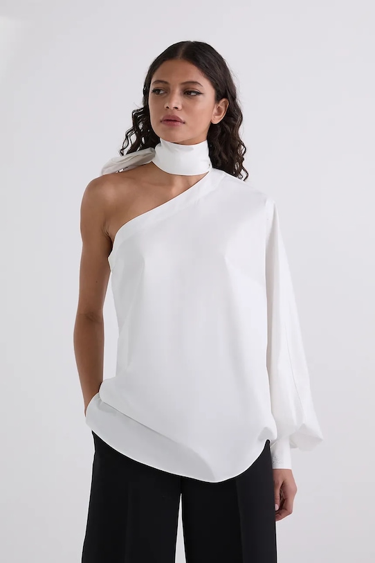 

Хлопковая блузка Karl Lagerfeld, белый