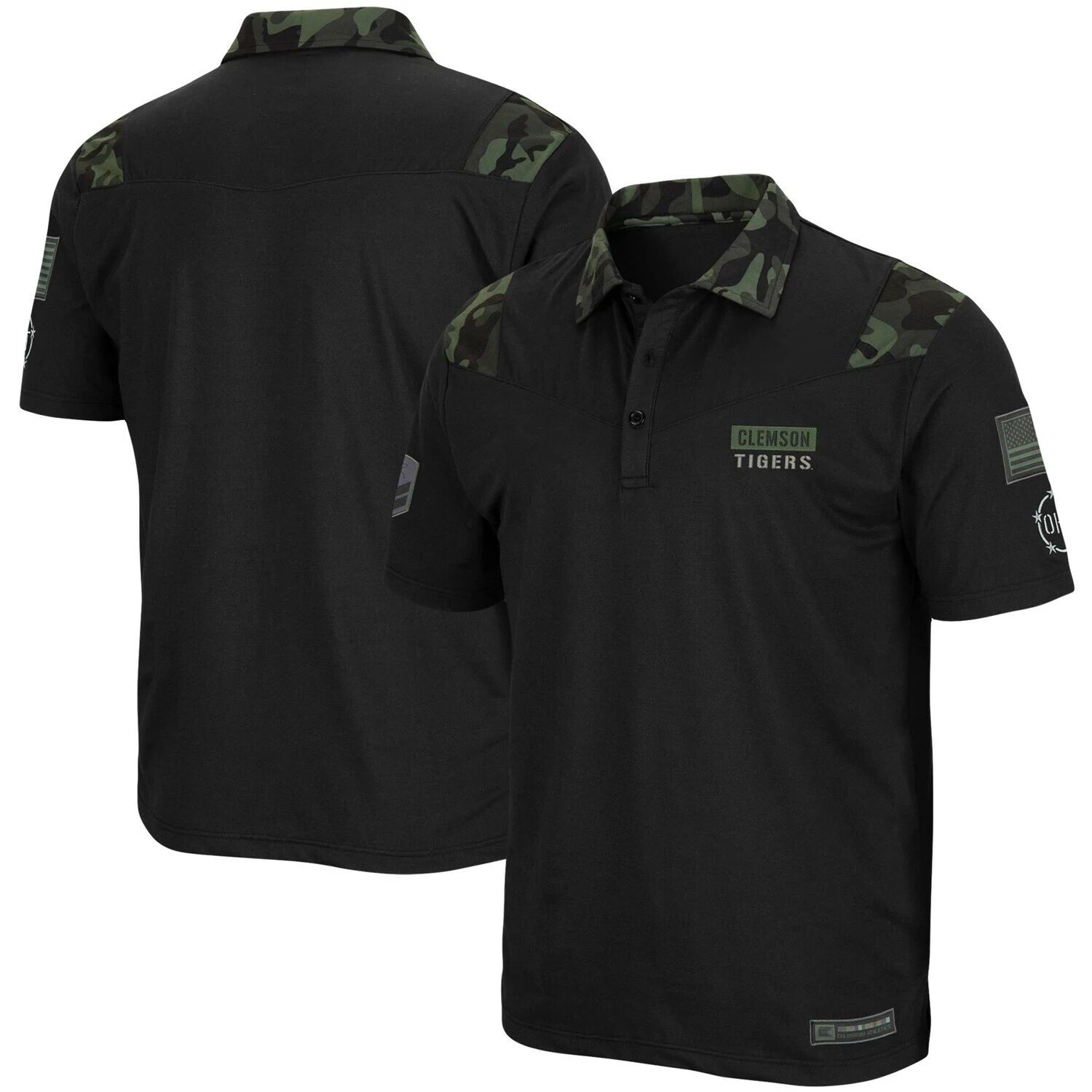 

Мужская черная футболка-поло Clemson Tigers OHT Military Appreciation Sierra Polo Colosseum, Черный, Мужская черная футболка-поло Clemson Tigers OHT Military Appreciation Sierra Polo Colosseum