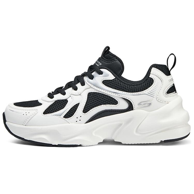 

Кроссовки Skechers Chunky Sneakers Women's Low-top Black & White/Silver, черный/белый