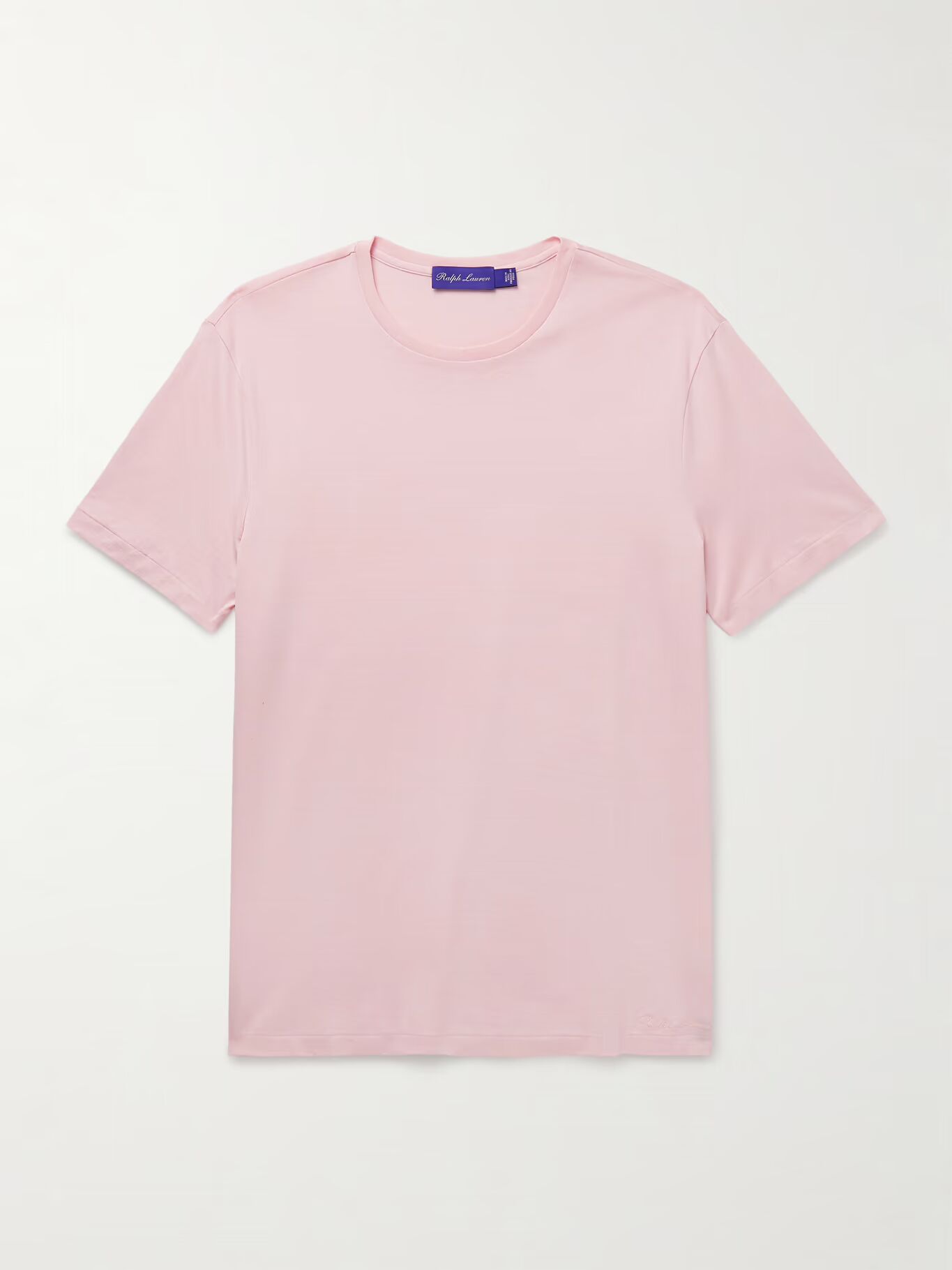

Футболка из хлопка-флис с вышитым логотипом RALPH LAUREN PURPLE LABEL, розовый