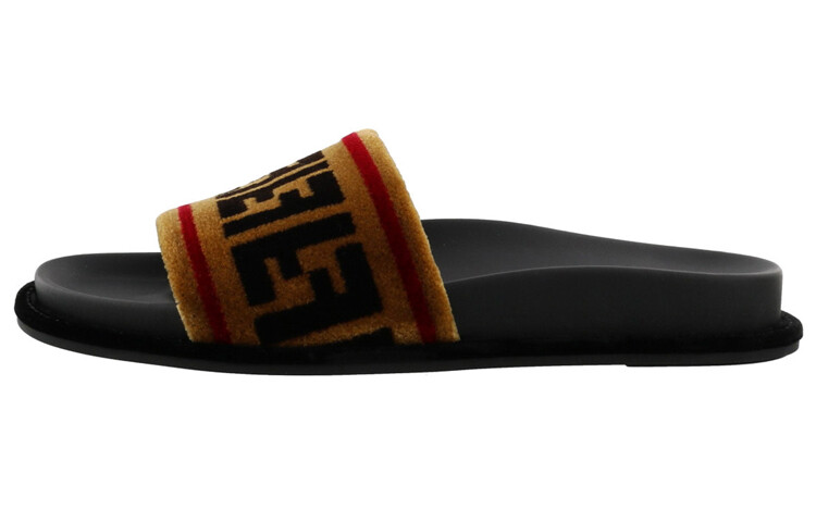 Шлепанцы женские Fendi плетеные, светло-коричневый